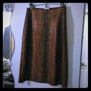 Brown Snake Skin Skirt
